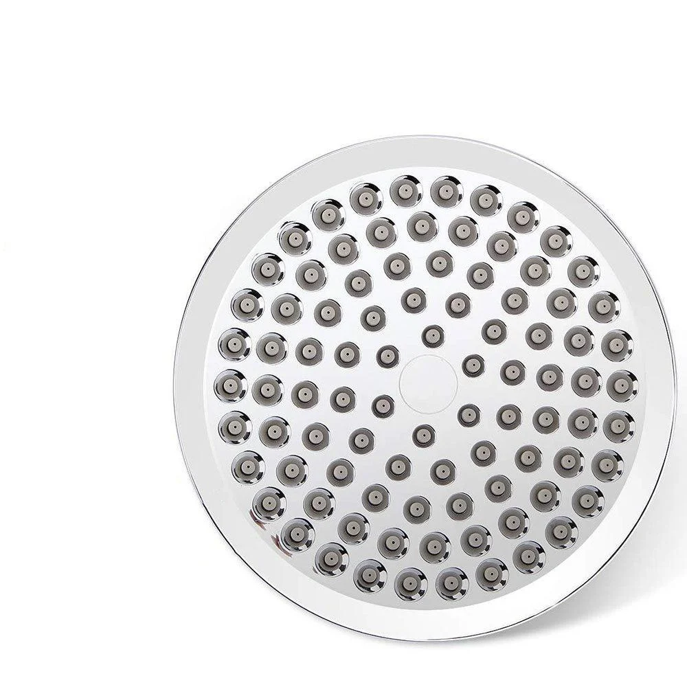 Modern Standard Double Shower Set Round Metal Adjustable Spray Pattern Showerhead -Bathlova