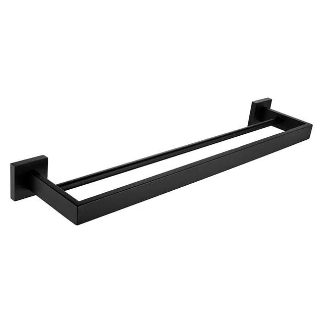 Modern Steel and Black Bathroom Accessory Stainless Steel Bath Accessory -Bathlova