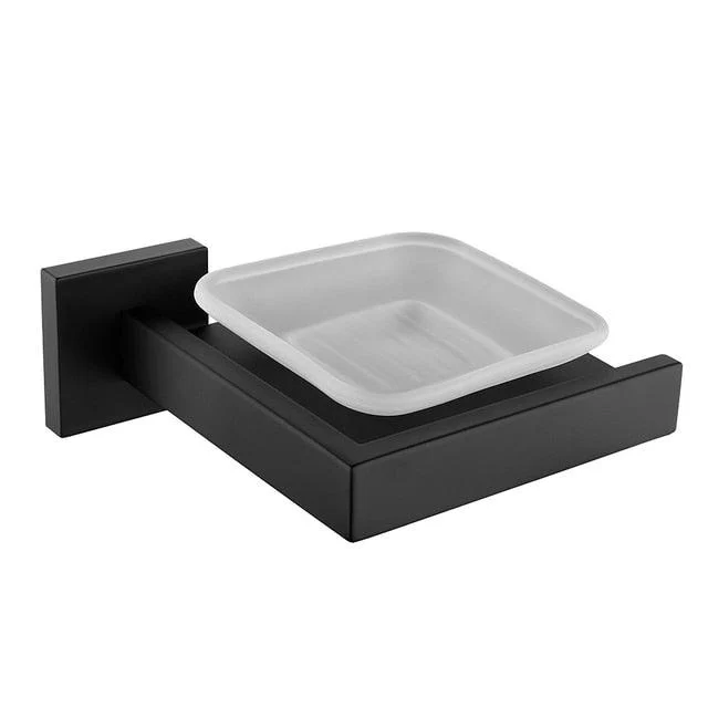 Modern Steel and Black Bathroom Accessory Stainless Steel Bath Accessory -Bathlova