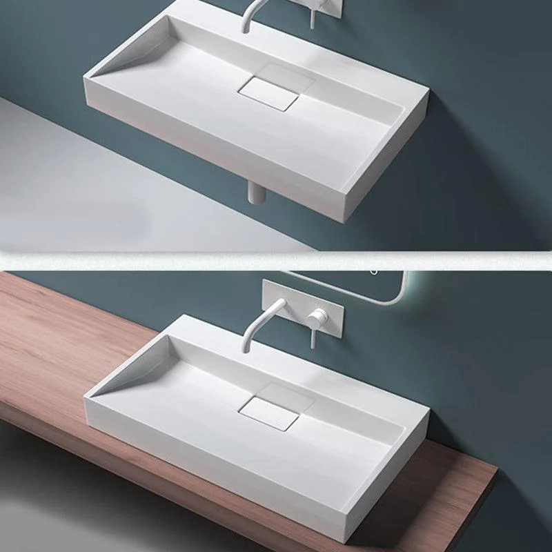 Modern Stone Bathroom Sink Square No Craftsmanship Bathroom Sink -Bathlova