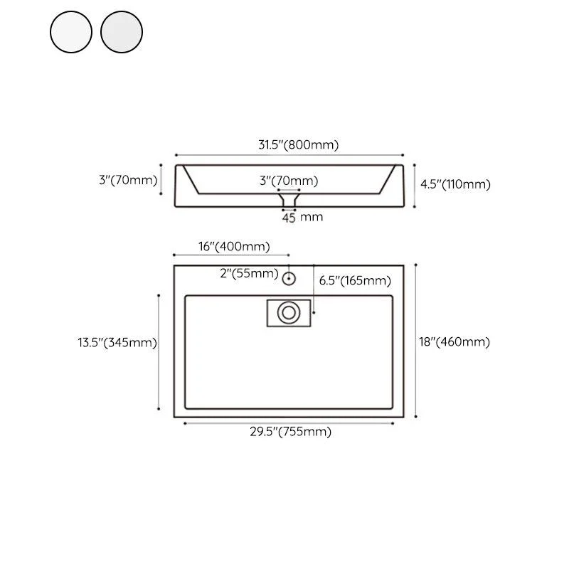 Modern Stone Bathroom Sink Square No Craftsmanship Bathroom Sink -Bathlova