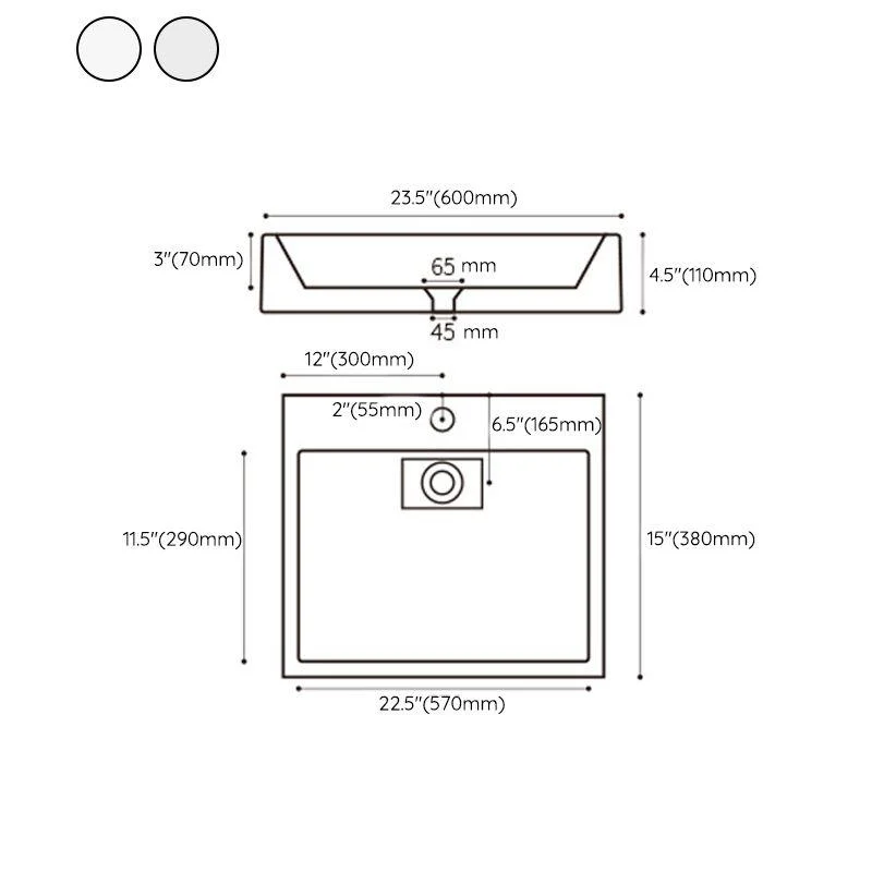 Modern Stone Bathroom Sink Square No Craftsmanship Bathroom Sink -Bathlova