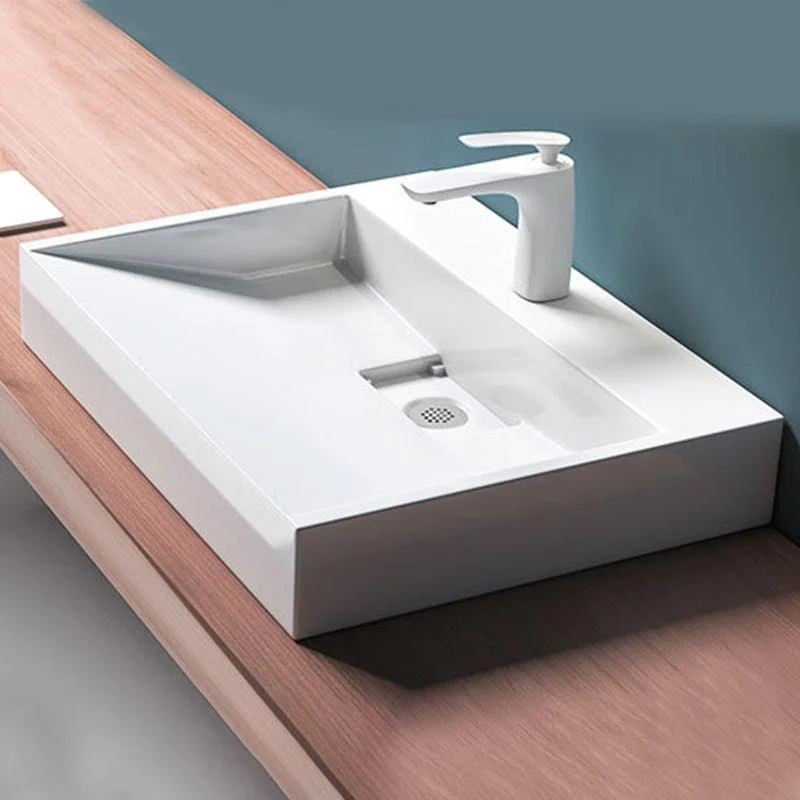 Modern Stone Bathroom Sink Square No Craftsmanship Bathroom Sink -Bathlova