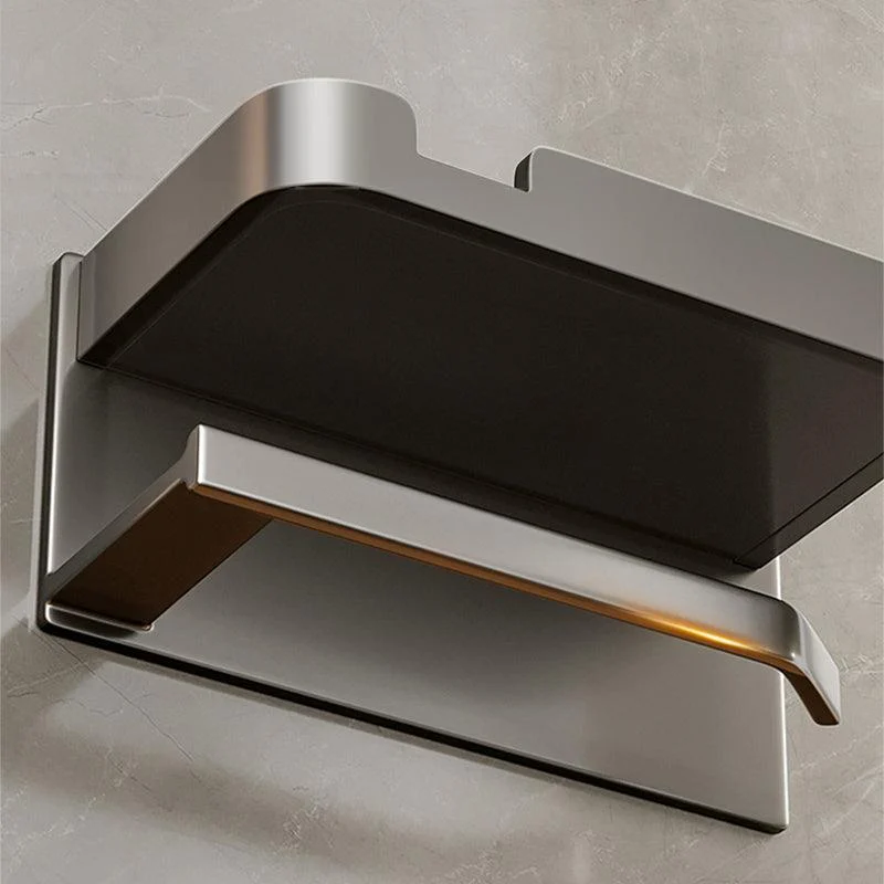 Modern Style Aluminum Single Bathroom Accessory Kit Paper Holder -Bathlova