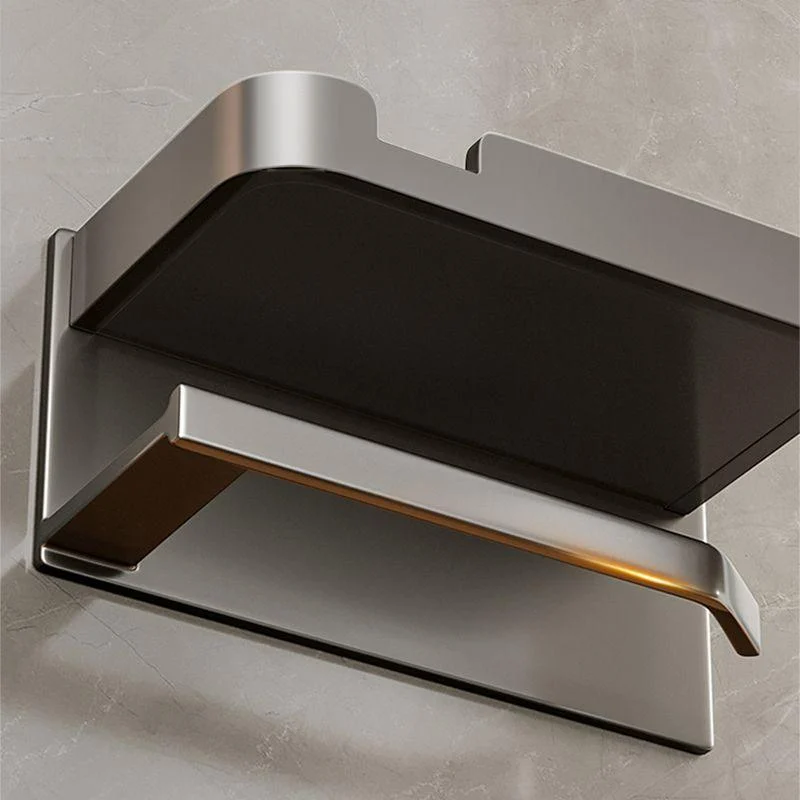 Modern Style Aluminum Single Bathroom Accessory Kit Paper Holder -Bathlova