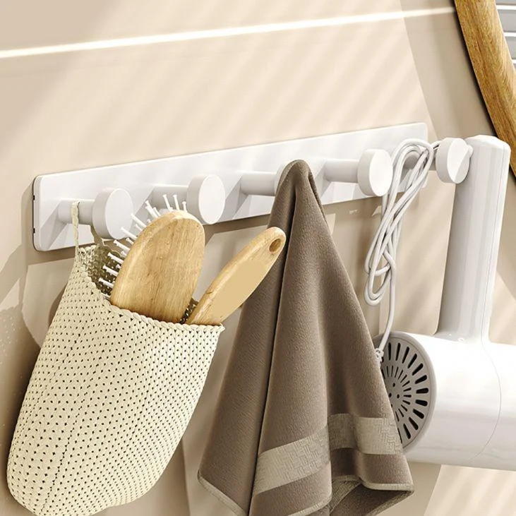 Modern Style Bathroom Accessory Set with Bath Shelf/Towel Bar/Toilet Brush in White -Bathlova