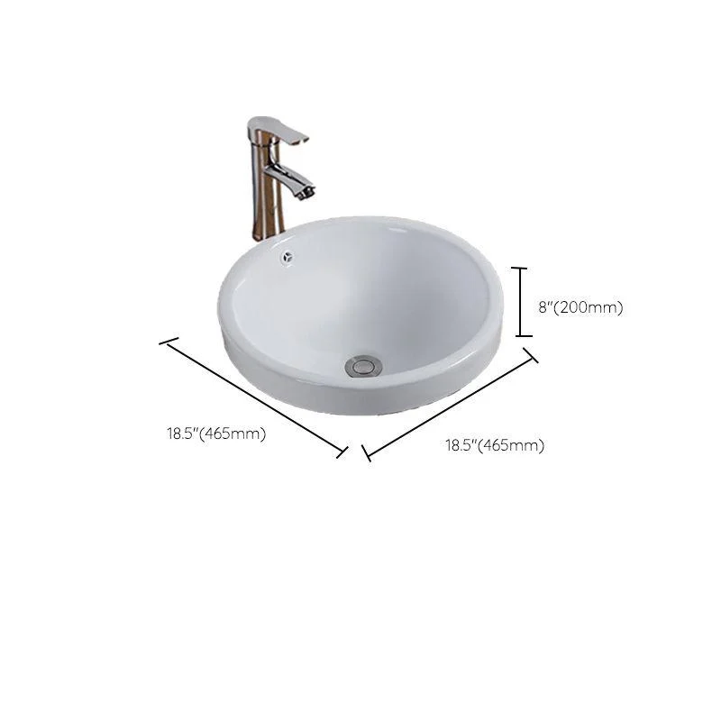 Modern Style Bathroom Sink Oval Porcelain Undermount Bathroom Sink -Bathlova