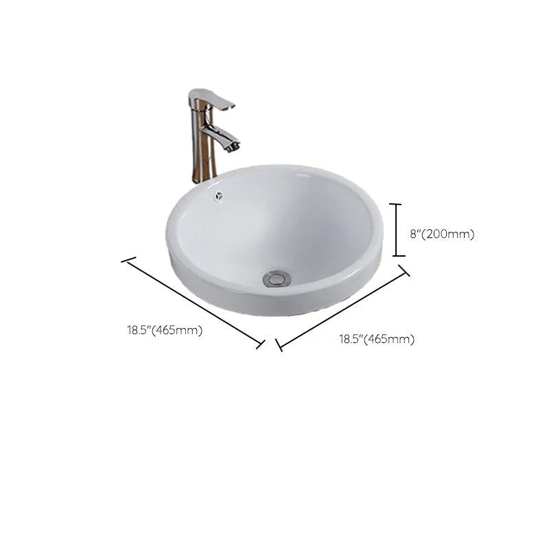 Modern Style Bathroom Sink Oval Porcelain Undermount Bathroom Sink -Bathlova