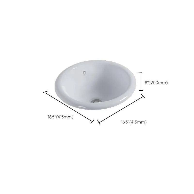 Modern Style Bathroom Sink Oval Porcelain Undermount Bathroom Sink -Bathlova