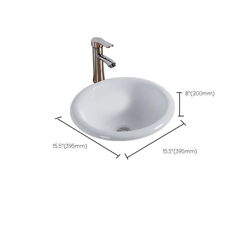 Modern Style Bathroom Sink Oval Porcelain Undermount Bathroom Sink -Bathlova