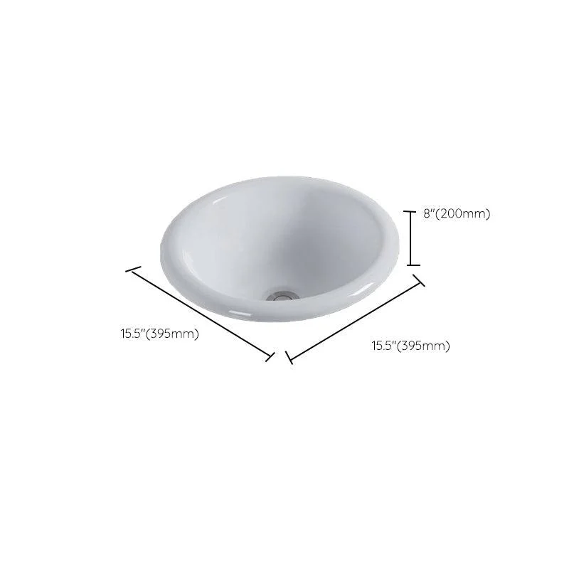 Modern Style Bathroom Sink Oval Porcelain Undermount Bathroom Sink -Bathlova