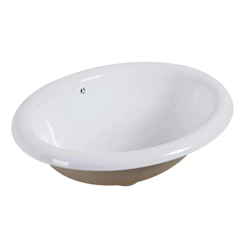 Modern Style Bathroom Sink Oval Porcelain Undermount Bathroom Sink -Bathlova