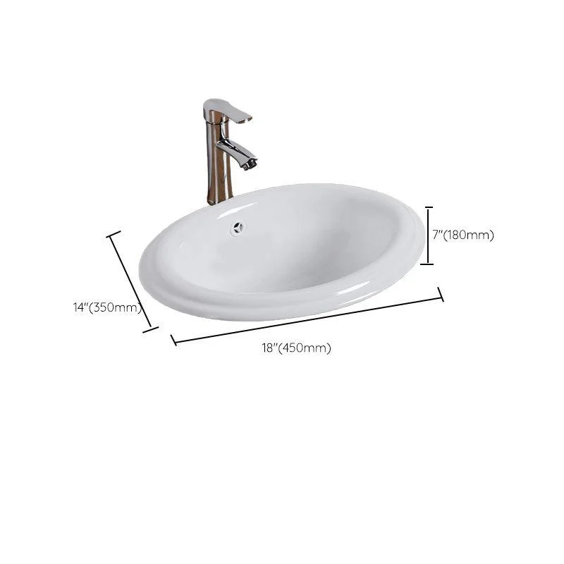 Modern Style Bathroom Sink Oval Porcelain Undermount Bathroom Sink -Bathlova