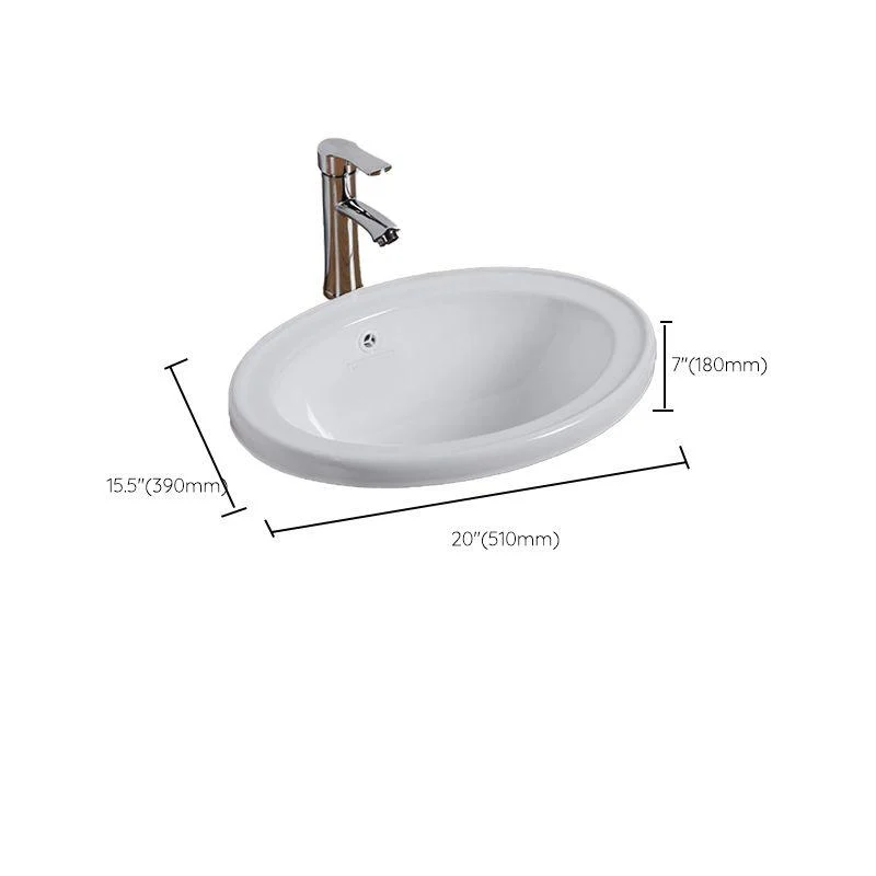 Modern Style Bathroom Sink Oval Porcelain Undermount Bathroom Sink -Bathlova