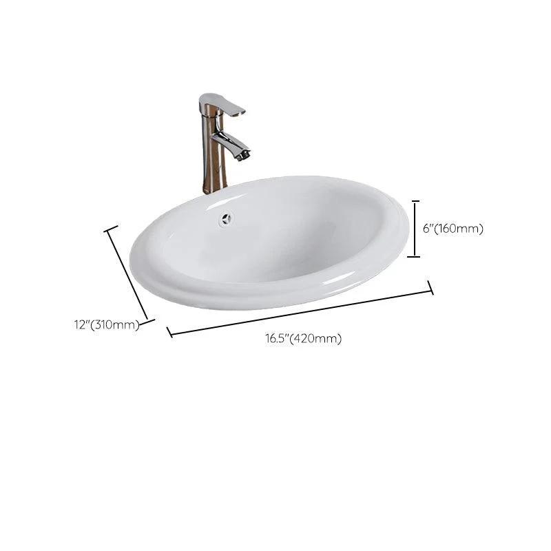 Modern Style Bathroom Sink Oval Porcelain Undermount Bathroom Sink -Bathlova