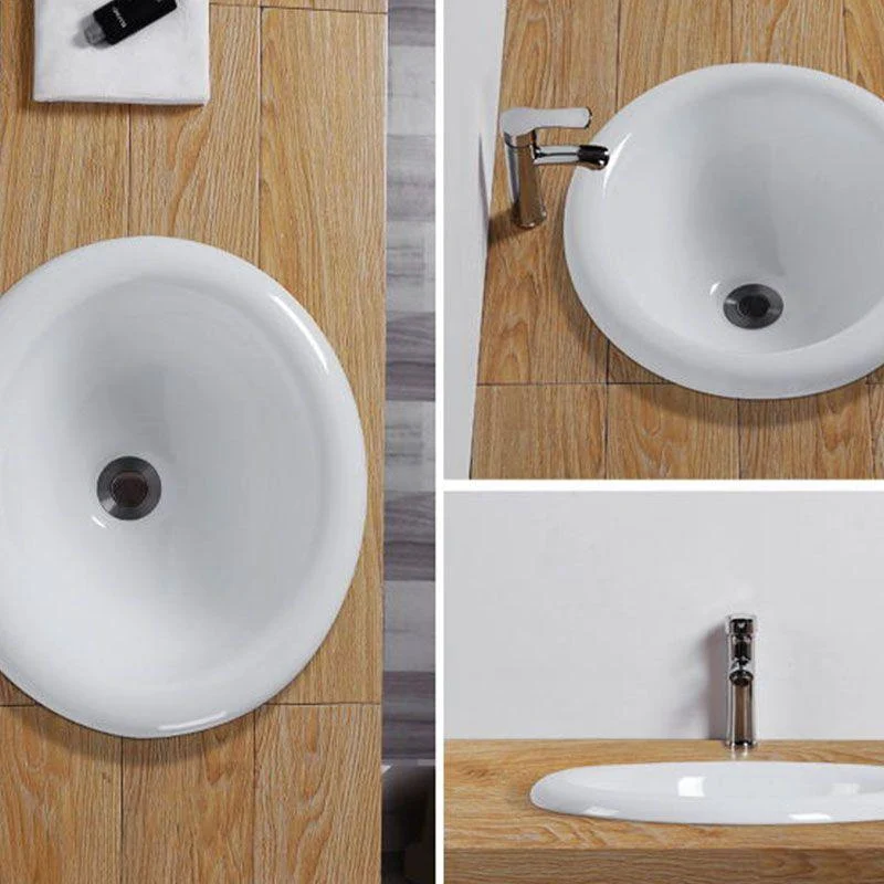 Modern Style Bathroom Sink Oval Porcelain Undermount Bathroom Sink -Bathlova