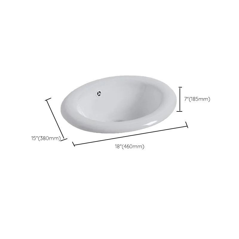 Modern Style Bathroom Sink Oval Porcelain Undermount Bathroom Sink -Bathlova