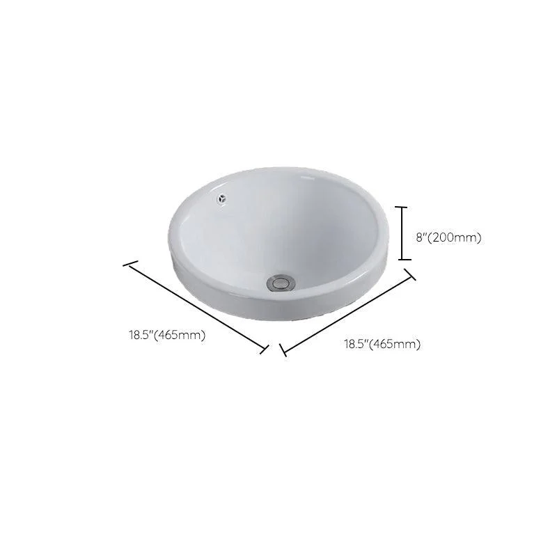 Modern Style Bathroom Sink Oval Porcelain Undermount Bathroom Sink -Bathlova