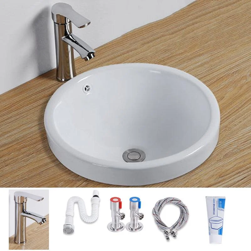 Modern Style Bathroom Sink Oval Porcelain Undermount Bathroom Sink -Bathlova