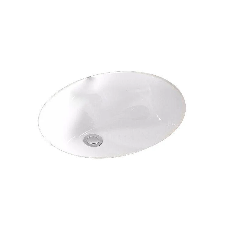 Modern Style Bathroom Sink Overflow Hole Design Oval Ceramic Bathroom Sink -Bathlova