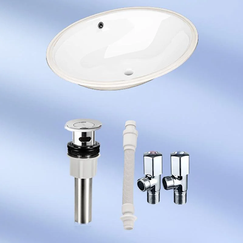 Modern Style Bathroom Sink Overflow Hole Design Undermount Ceramic Bathroom Sink -Bathlova