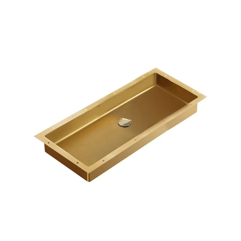 Modern Style Bathroom Sink Rectangular Metal Bathroom Sink with Tap -Bathlova