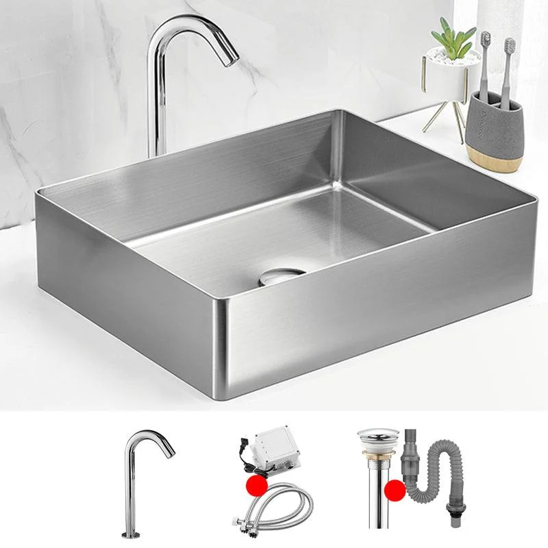 Modern Style Bathroom Sink Stainless Steel Noise-cancelling Design Bathroom Sink -Bathlova