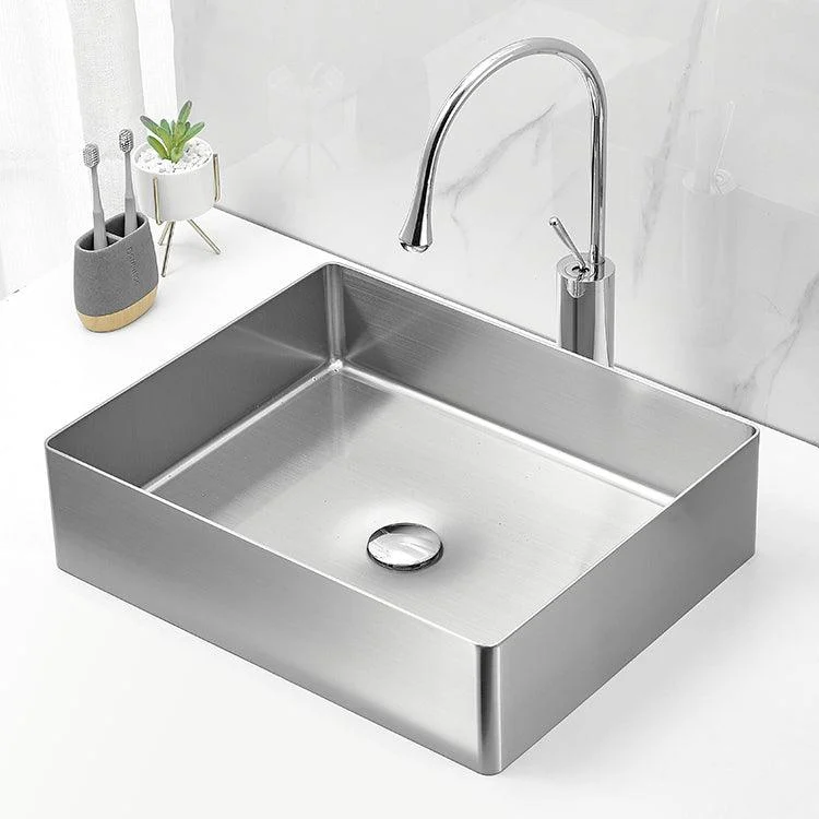 Modern Style Bathroom Sink Stainless Steel Noise-cancelling Design Bathroom Sink -Bathlova