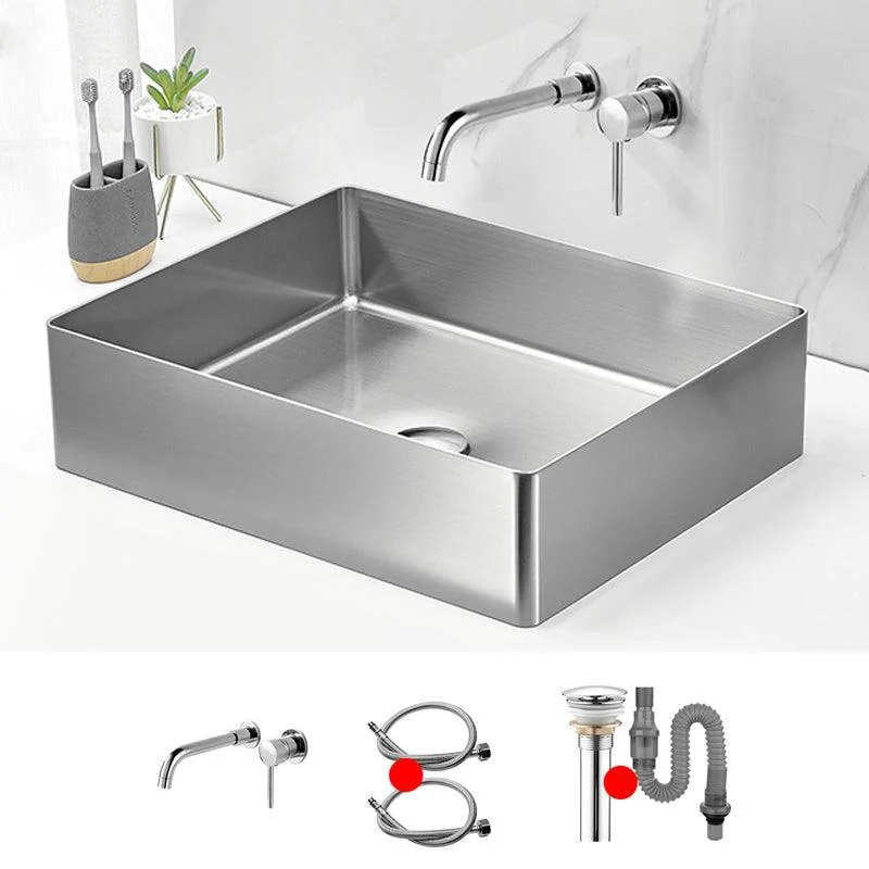 Modern Style Bathroom Sink Stainless Steel Noise-cancelling Design Bathroom Sink -Bathlova