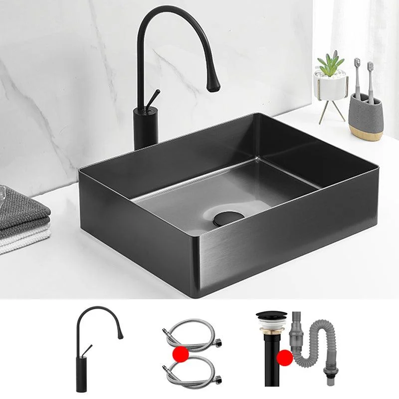 Modern Style Bathroom Sink Stainless Steel Noise-cancelling Design Bathroom Sink -Bathlova