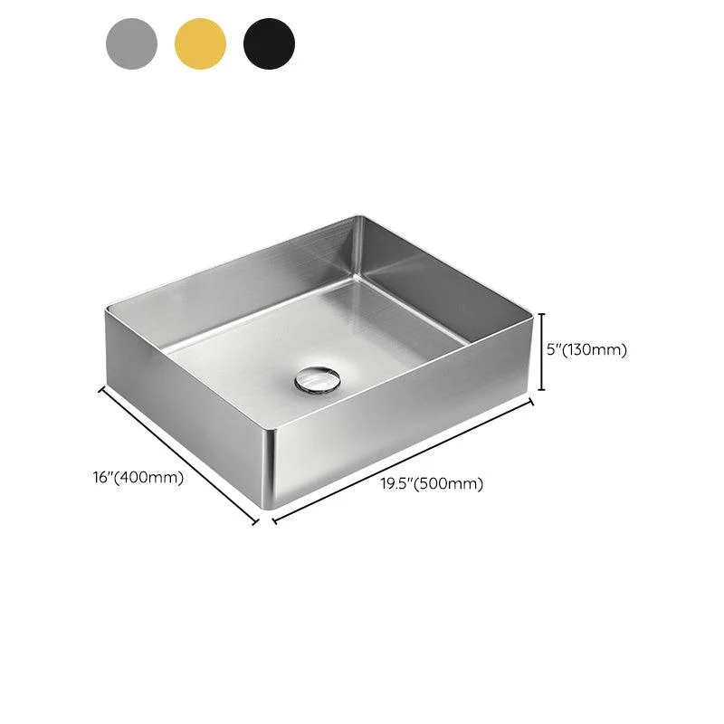 Modern Style Bathroom Sink Stainless Steel Noise-cancelling Design Bathroom Sink -Bathlova