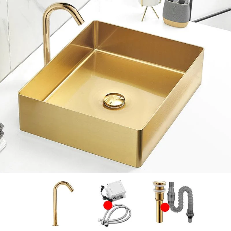 Modern Style Bathroom Sink Stainless Steel Noise-cancelling Design Bathroom Sink -Bathlova