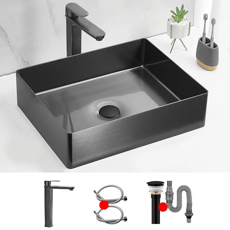 Modern Style Bathroom Sink Stainless Steel Noise-cancelling Design Bathroom Sink -Bathlova