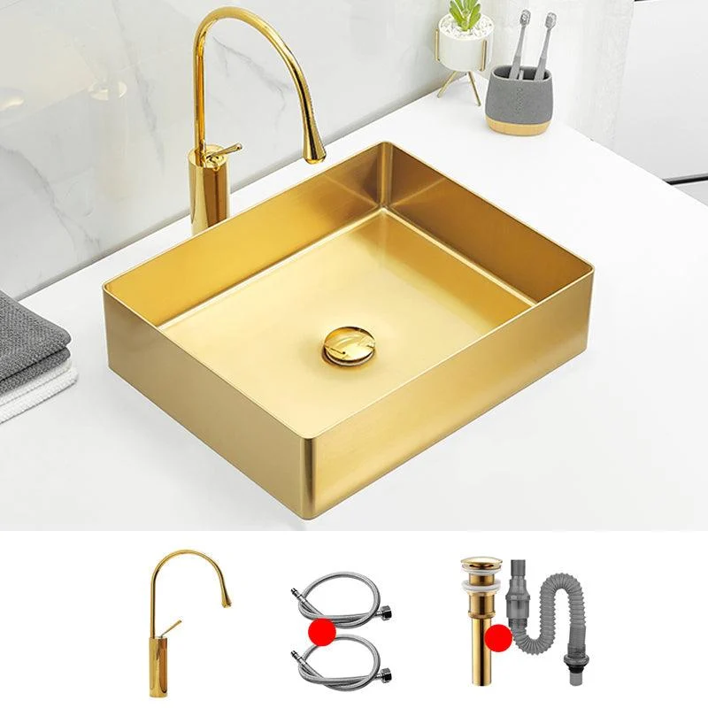 Modern Style Bathroom Sink Stainless Steel Noise-cancelling Design Bathroom Sink -Bathlova