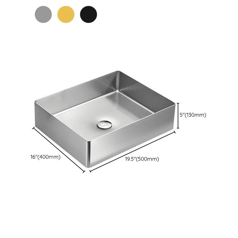 Modern Style Bathroom Sink Stainless Steel Noise-cancelling Design Bathroom Sink -Bathlova