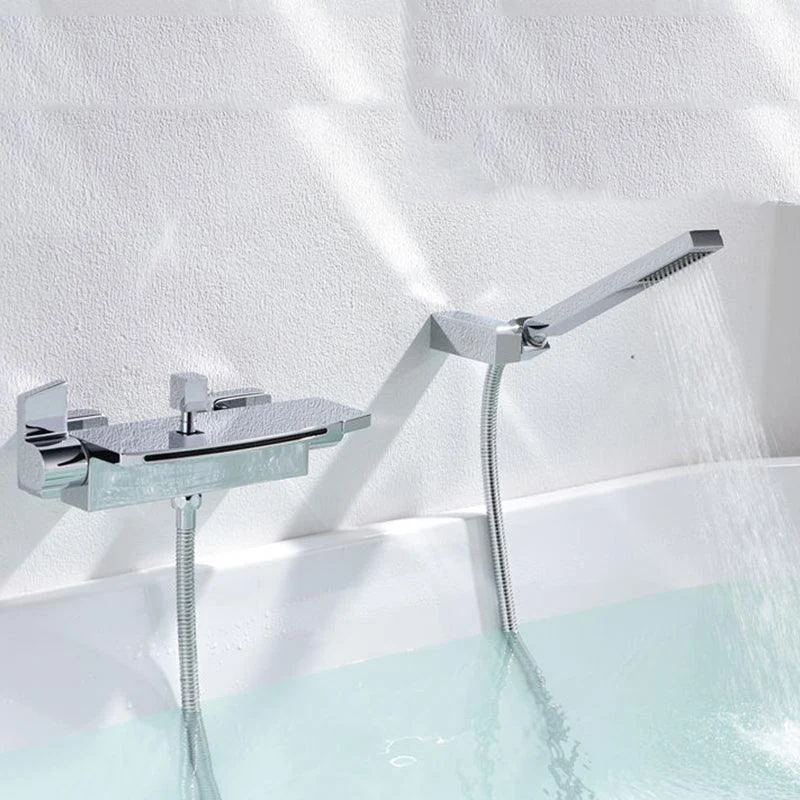 Modern Style Bathtub Tap Waterfall Handle Style Bathroom Tap -Bathlova