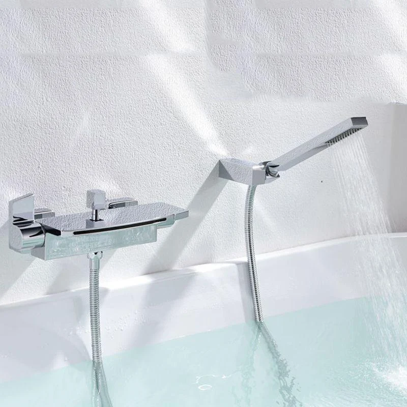 Modern Style Bathtub Tap Waterfall Handle Style Bathroom Tap -Bathlova