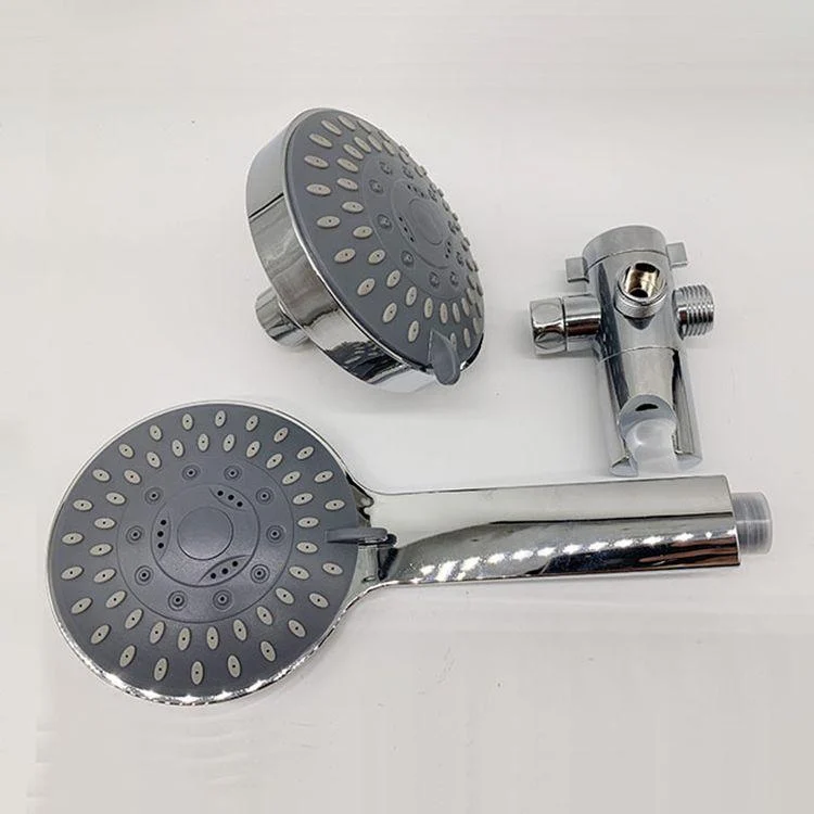 Modern Style Dual Shower Heads Wall Mounted Round Metal Dual Shower -Bathlova