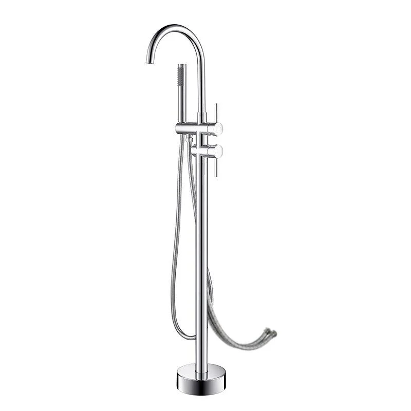 Modern Style Freestanding Bathtub Tap Brass Floor Mounted Freestanding Tap -Bathlova