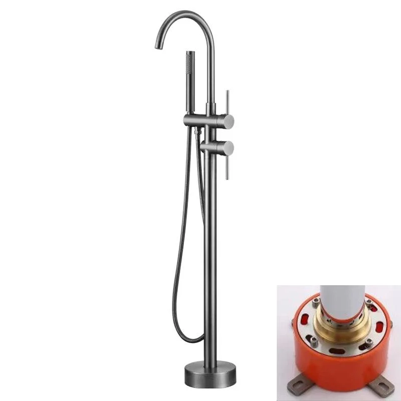 Modern Style Freestanding Bathtub Tap Brass Floor Mounted Freestanding Tap -Bathlova