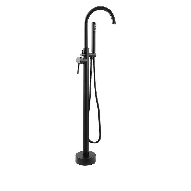 Modern Style Freestanding Tub Filler Copper Floor Mount Freestanding Tub Filler -Bathlova