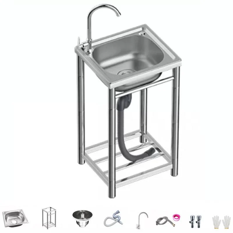 Modern Style Kitchen Sink All-in-one Kitchen Sink with Drain Assembly -Bathlova