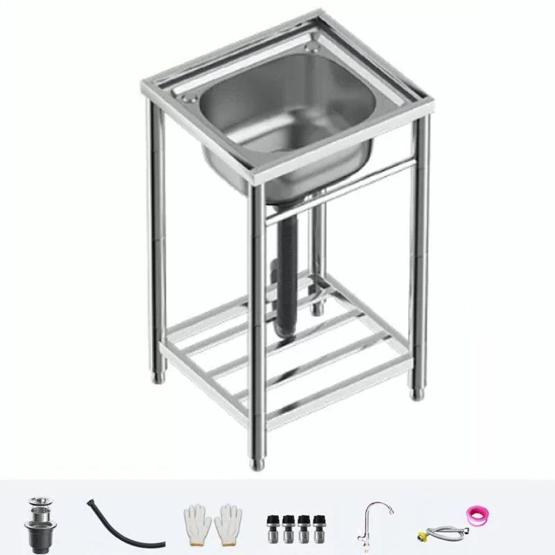 Modern Style Kitchen Sink All-in-one Kitchen Sink with Drain Assembly -Bathlova