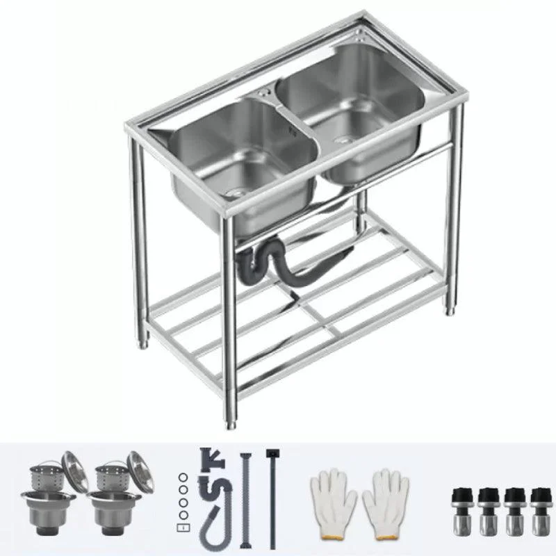 Modern Style Kitchen Sink All-in-one Kitchen Sink with Drain Assembly -Bathlova