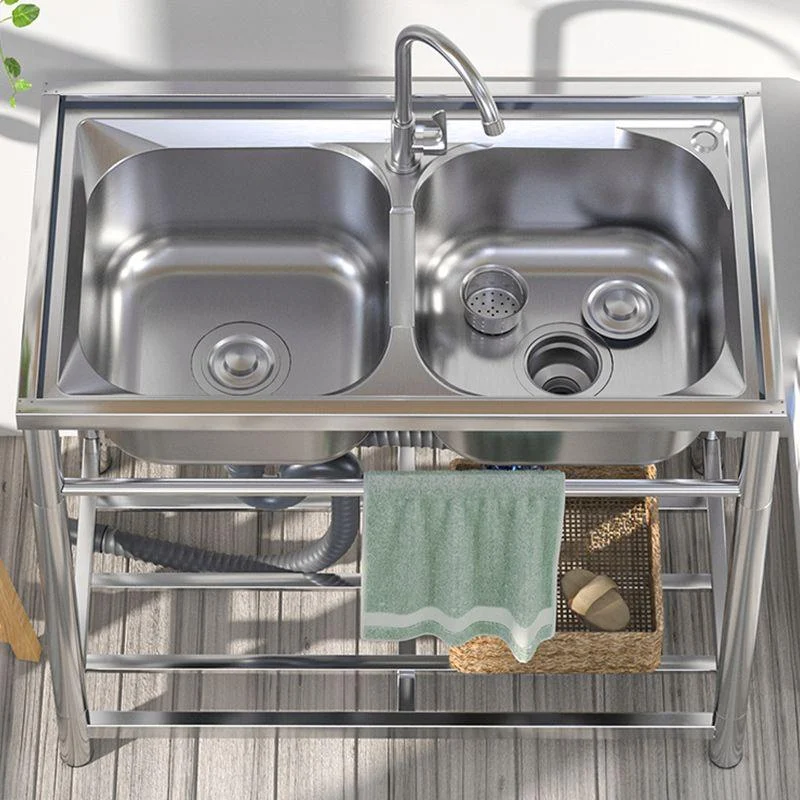 Modern Style Kitchen Sink All-in-one Kitchen Sink with Drain Assembly -Bathlova