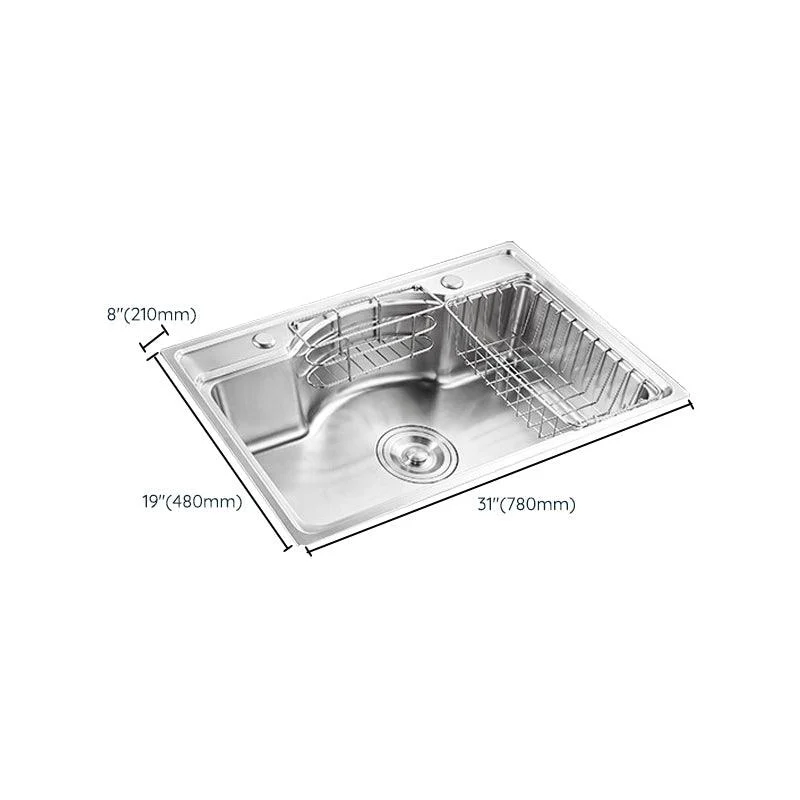 Modern Style Kitchen Sink Dirt Resistant Drop-In Kitchen Sink -Bathlova