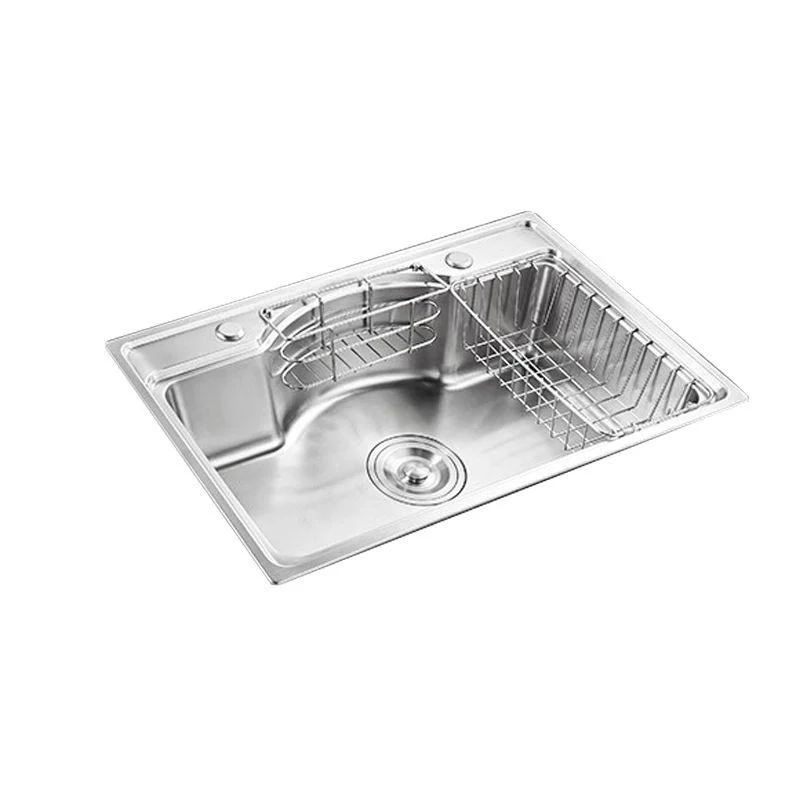 Modern Style Kitchen Sink Dirt Resistant Drop-In Kitchen Sink -Bathlova