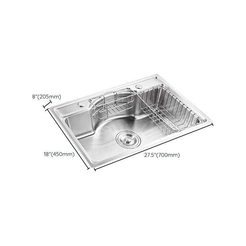 Modern Style Kitchen Sink Dirt Resistant Drop-In Kitchen Sink -Bathlova