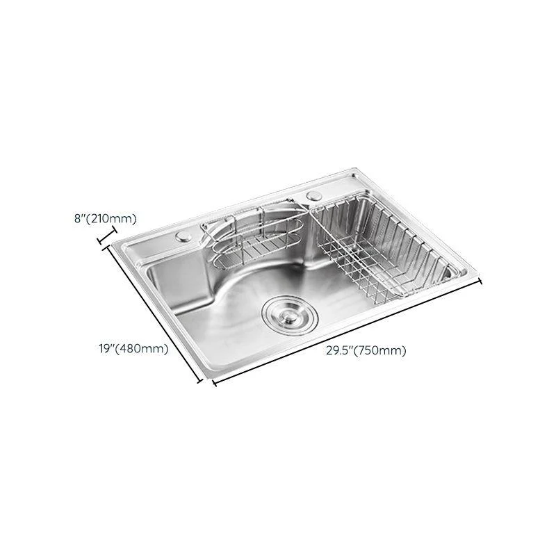 Modern Style Kitchen Sink Dirt Resistant Drop-In Kitchen Sink -Bathlova