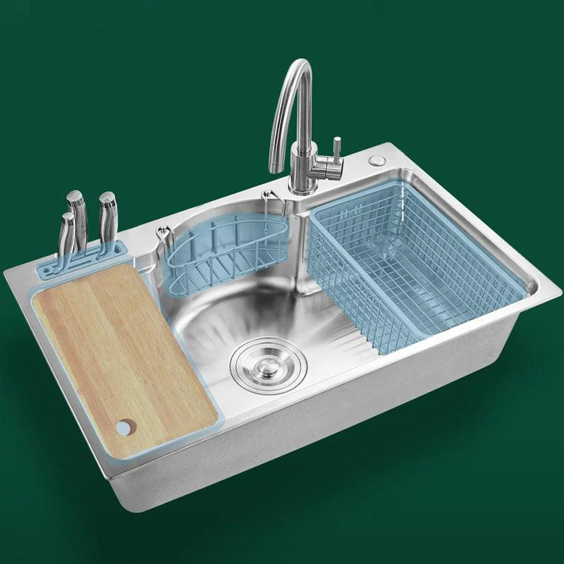 Modern Style Kitchen Sink Dirt Resistant Drop-In Kitchen Sink -Bathlova